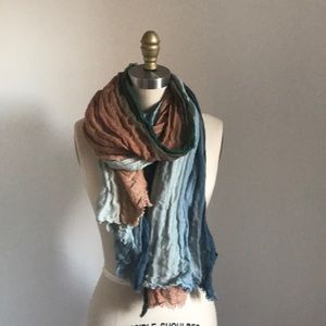 Zara Multicolor Watercolor Ombré Scarf